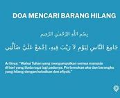 Doa Mohon Kembalikan Barang Yang Hilang